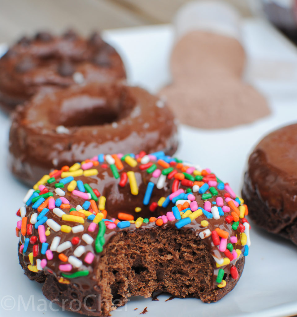 Double Chocolate Protein Donuts | MacroChef MacroChef